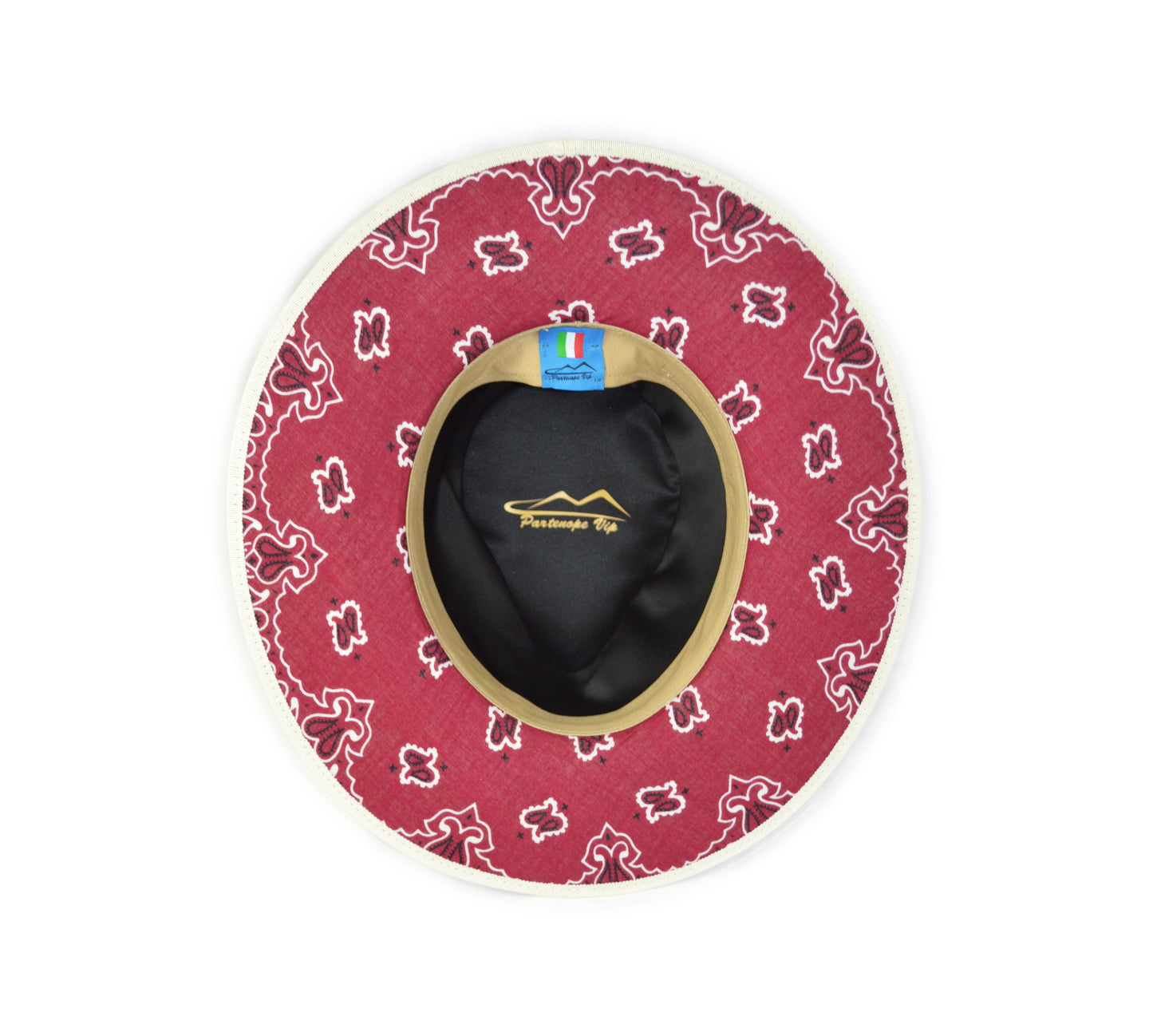 Cappello fedora  bianco grigio con fascia in seta rosa